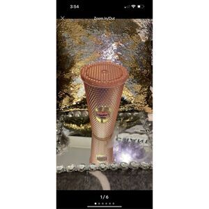 Marylous mary lou studdded pink unicorn tumbler cup bottle